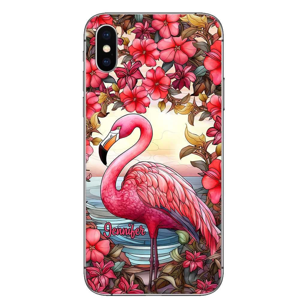 Love Flamingos - Personalized Flamingo Phone Case