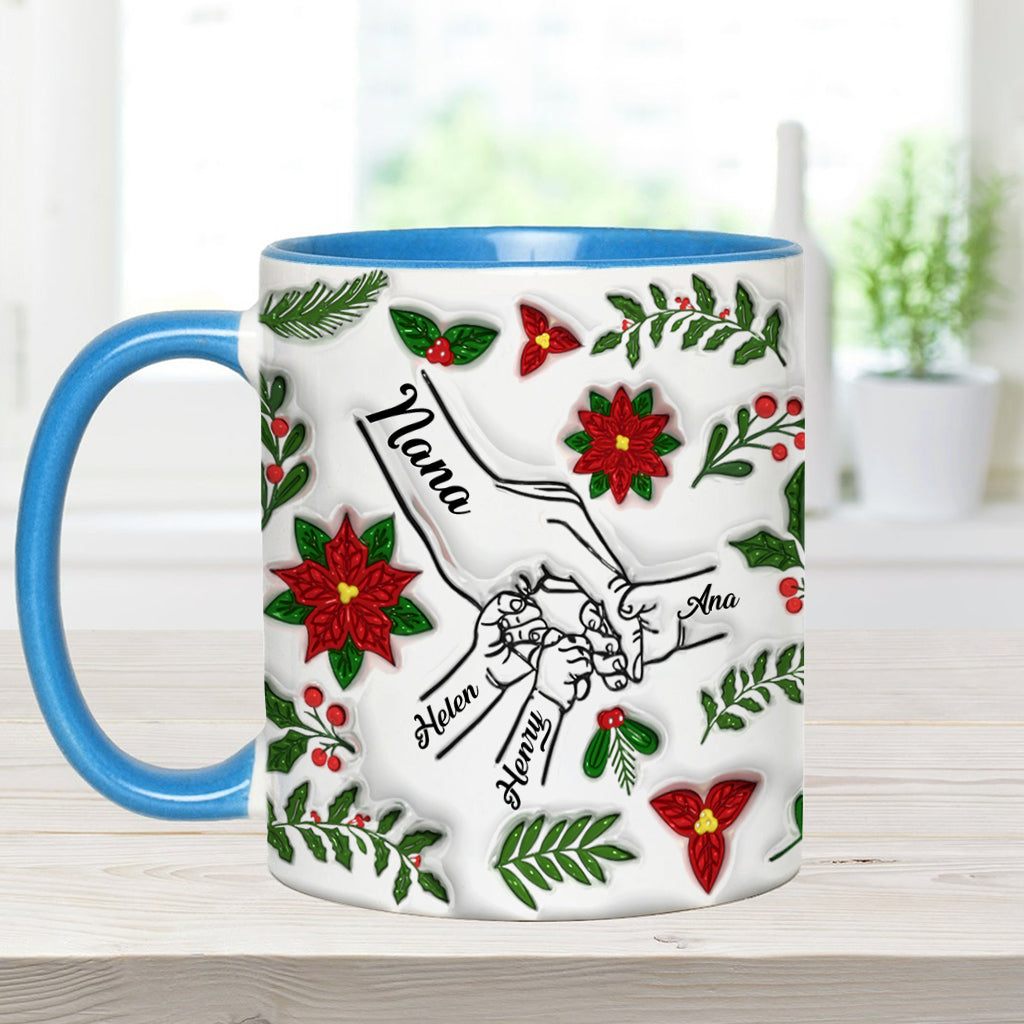 Tiens-moi la main, tiens-moi le cœur - Mug personnalisé pour grand-mère