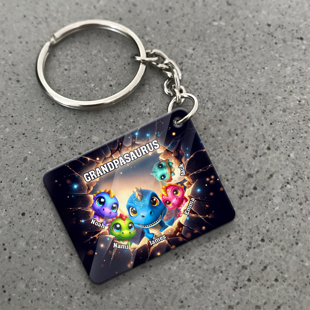 Grandpasaurus - Personalized Grandpa Keychain