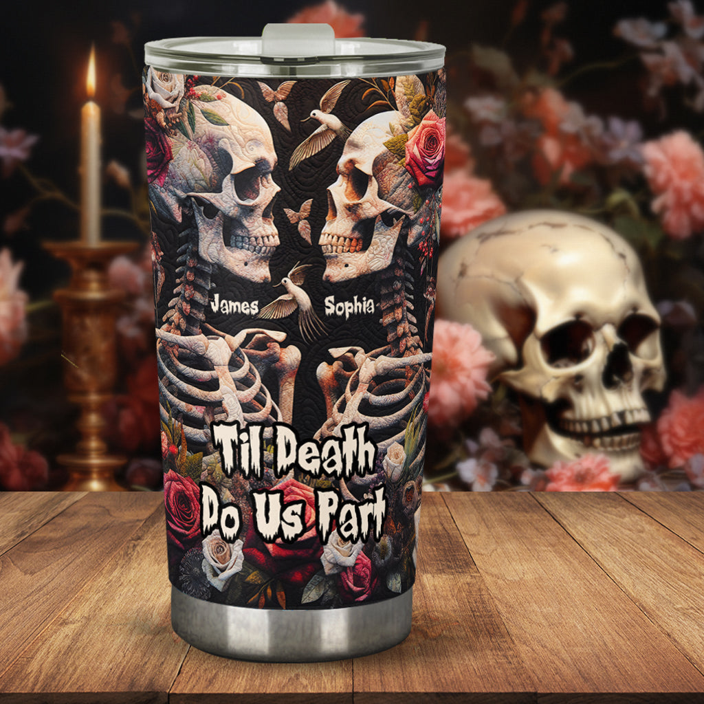 Bis dass der Tod uns scheidet – personalisierter Totenkopf-Trinkbecher