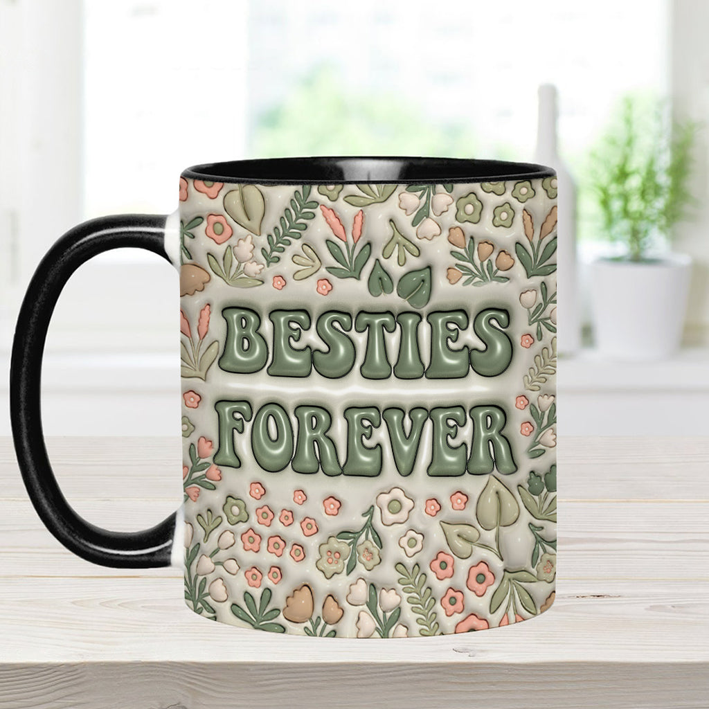 Meilleures amies pour toujours - Mug personnalisé Bestie Forever Floral
