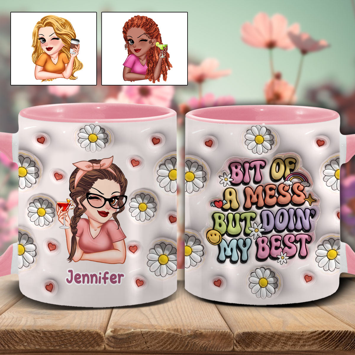 Doing My Best - Personalized Accent Mug