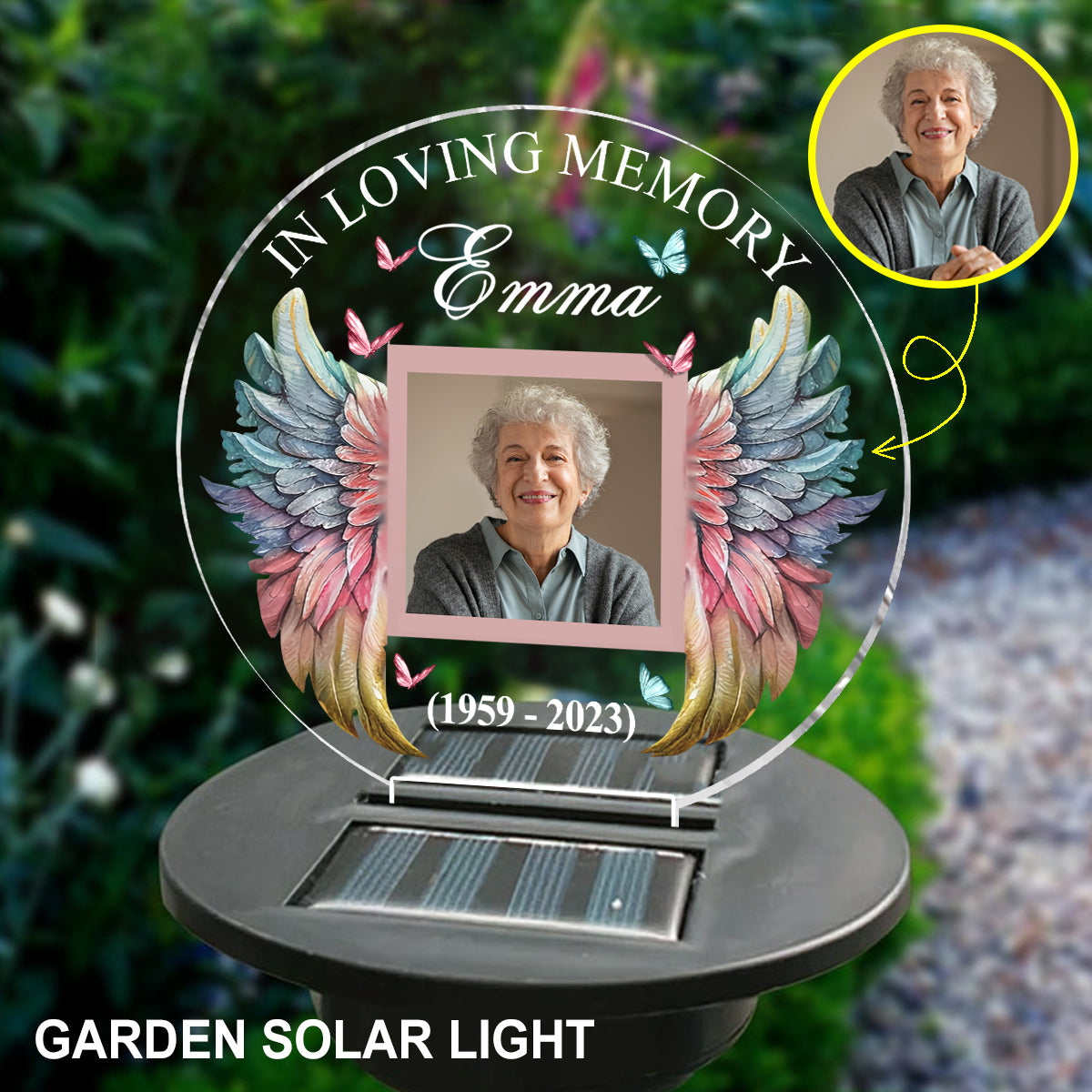 In Loving Memory - Personalized Memorial Garden Solar Light