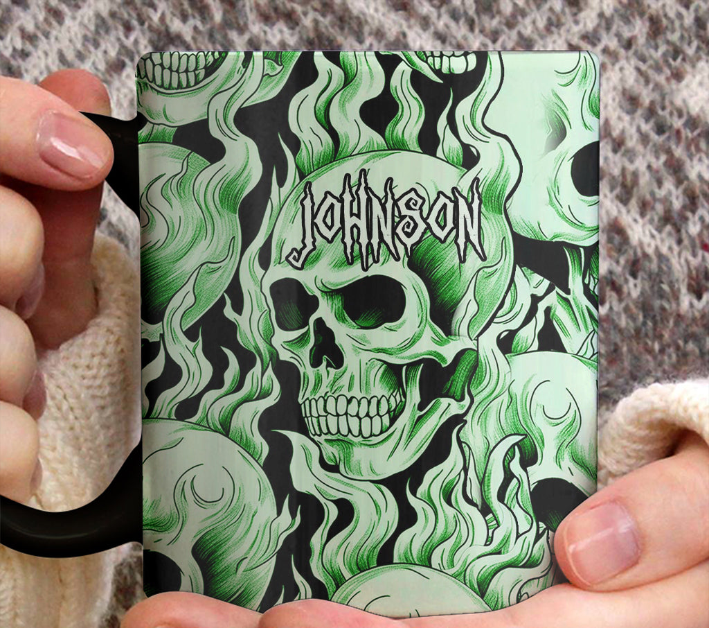 Green Skull - Personalized Skull Mug