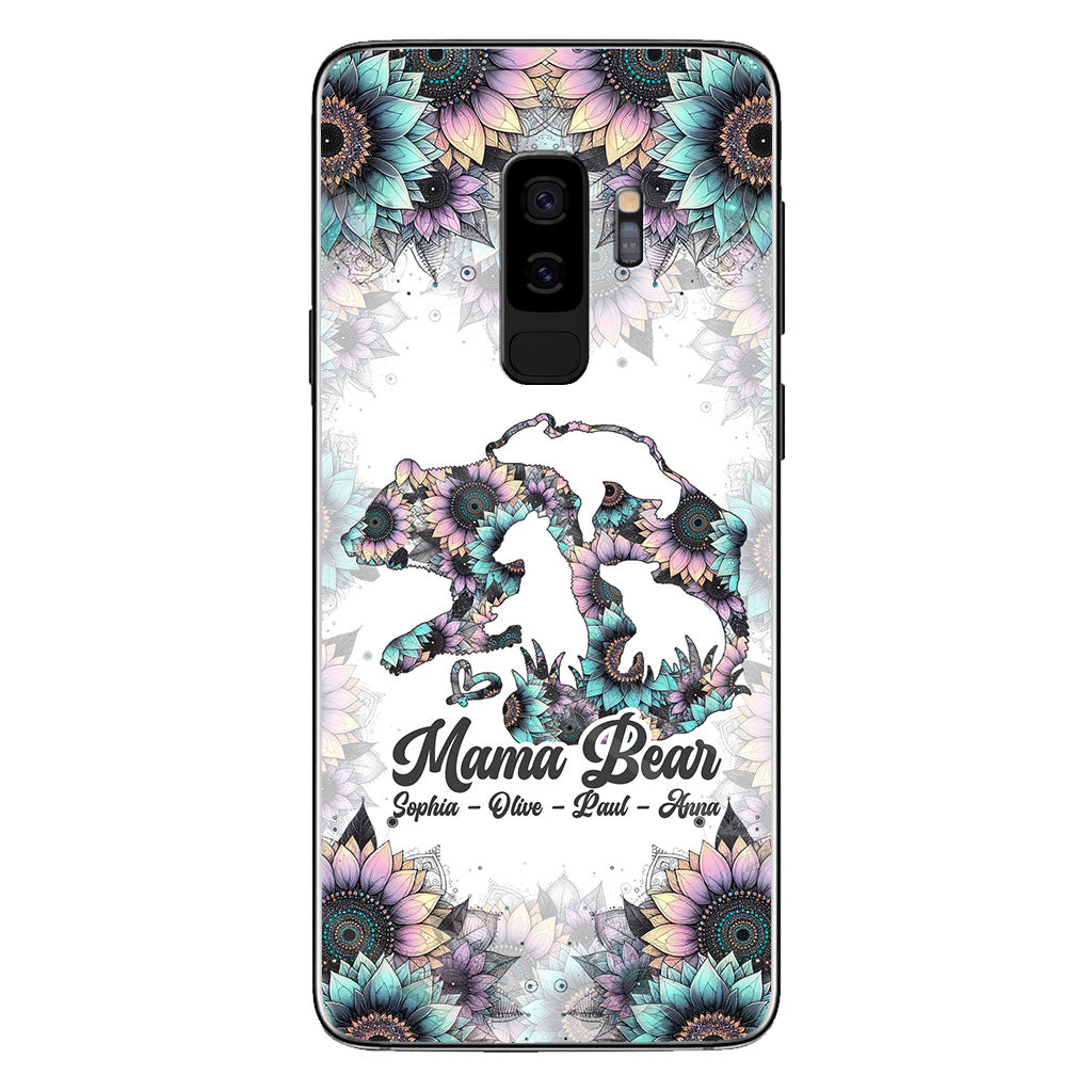 Mama Bear - Personalized Mother Clear Phone Case
