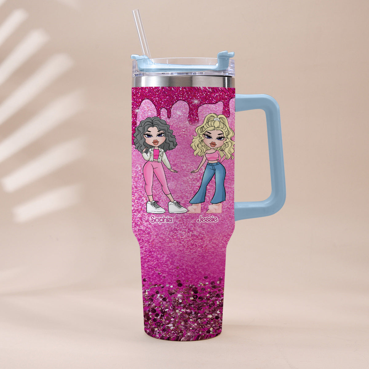Like Mother Like Daughter - Personalized Mother Tumbler With Handle
