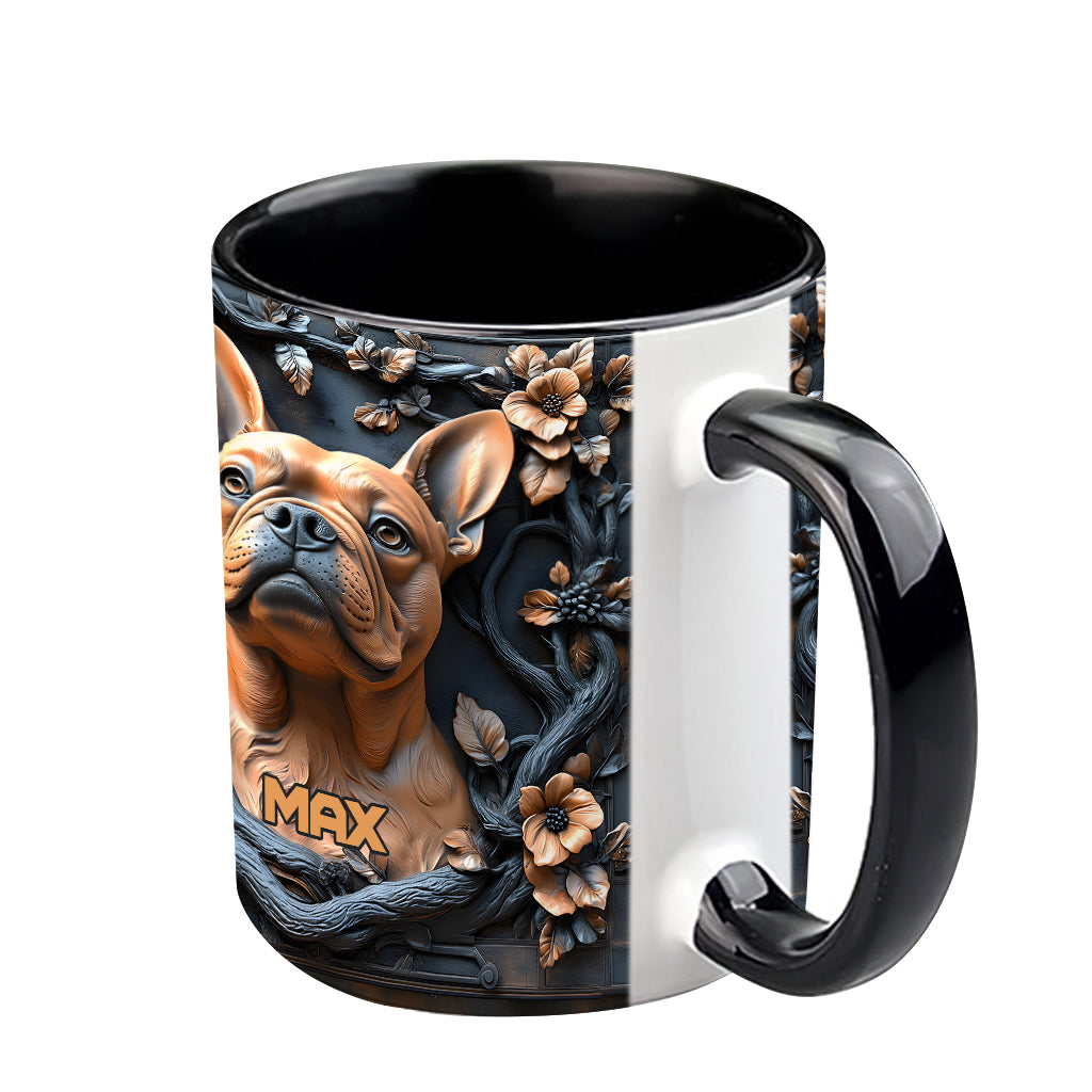 Mug personnalisé avec motif chien « Lovely Frenchie »