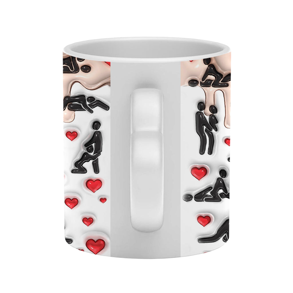 My Favorite Thing To Do Is You - Personalized Couple Heart Handle Mug