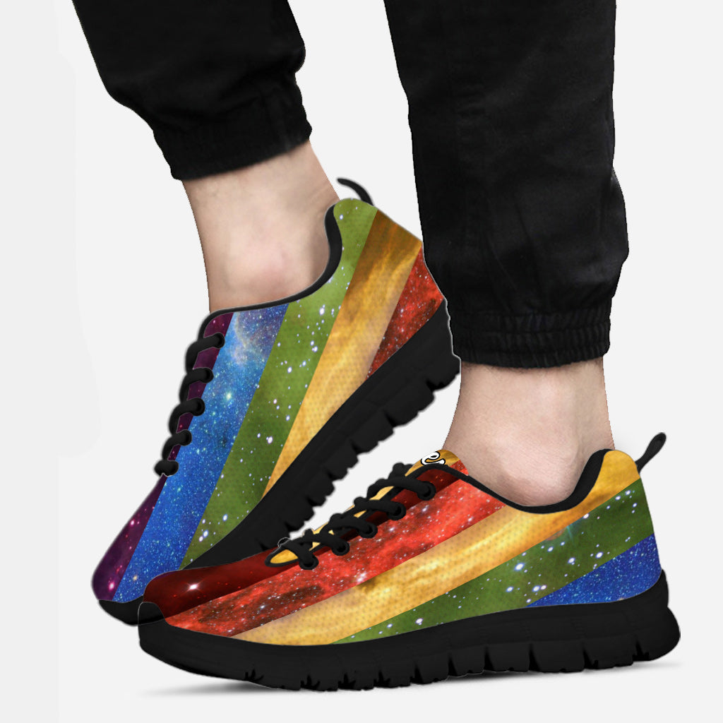 Pride Rainbow Galaxy - Personalized LGBT Support Sneakers