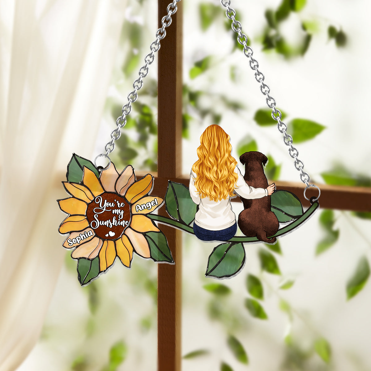 You're My Sunshine - Personalized Dog Window Hanging Suncatcher Ornament