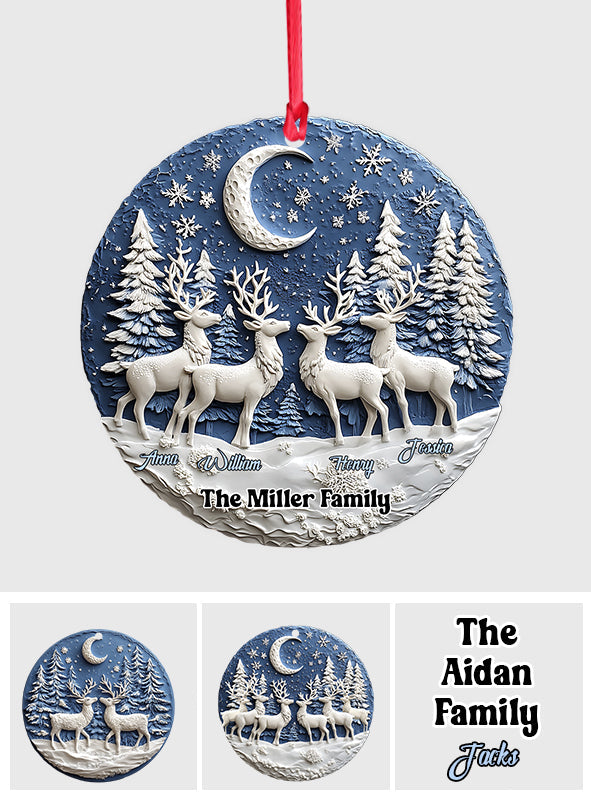 Beautiful Night Silent Night - Personalized Family Ornament