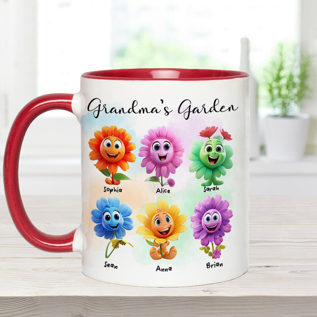 Grandma's Garden - Personalized Grandma Accent Mug
