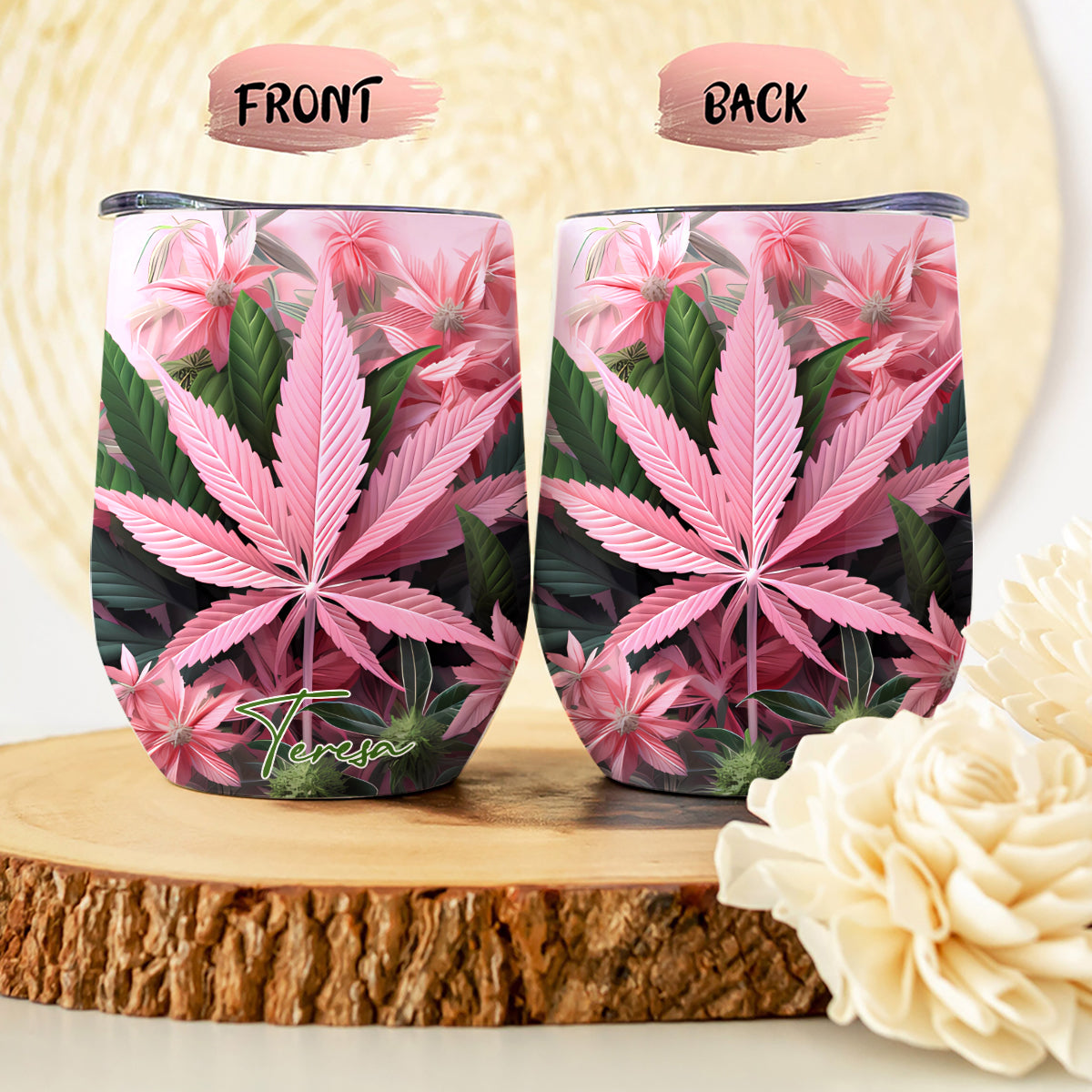 Pretty Lil' Pothead - Personalized Weed Wine Tumbler
