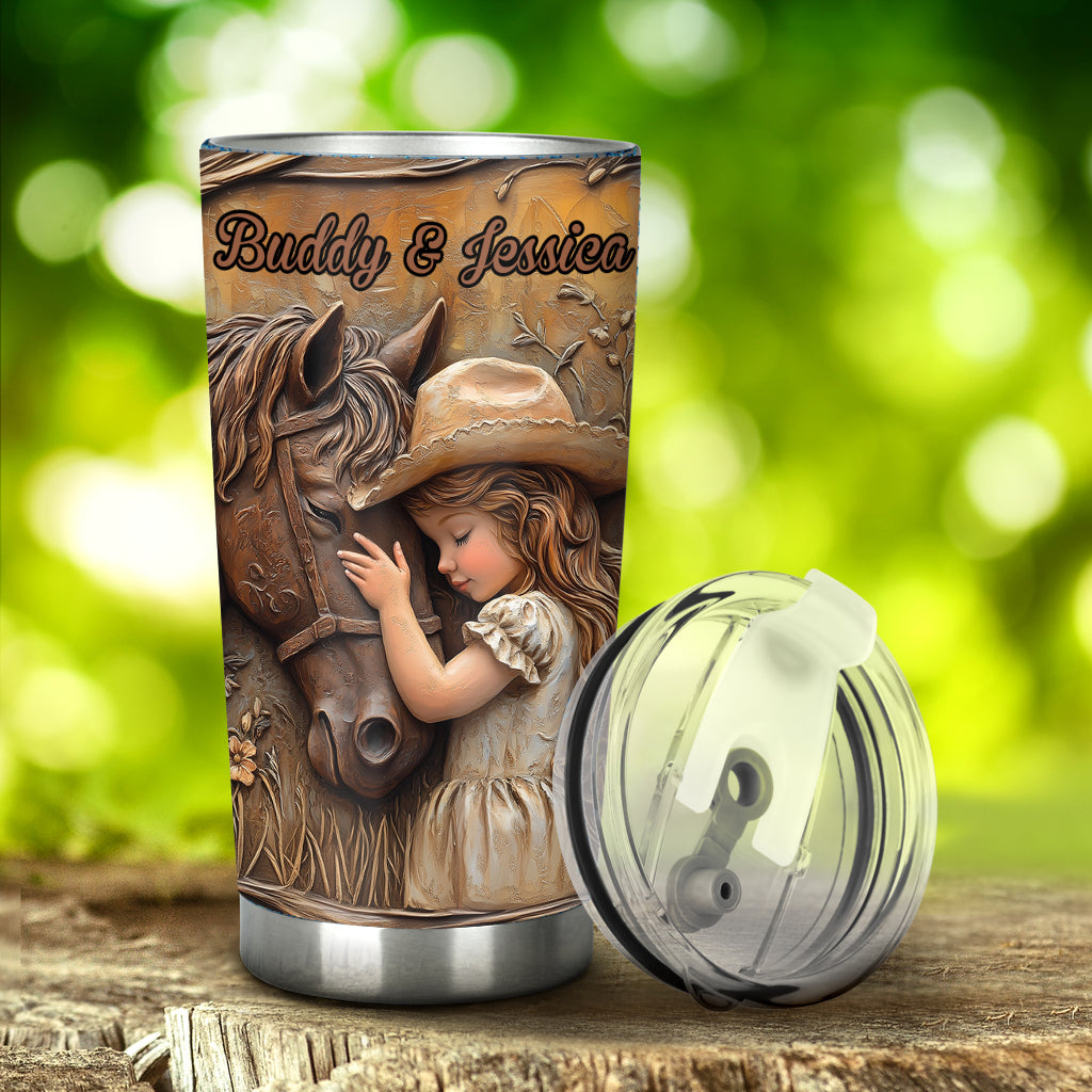 Just A Girl Who Loves Horse - Personalized Horse Tumbler