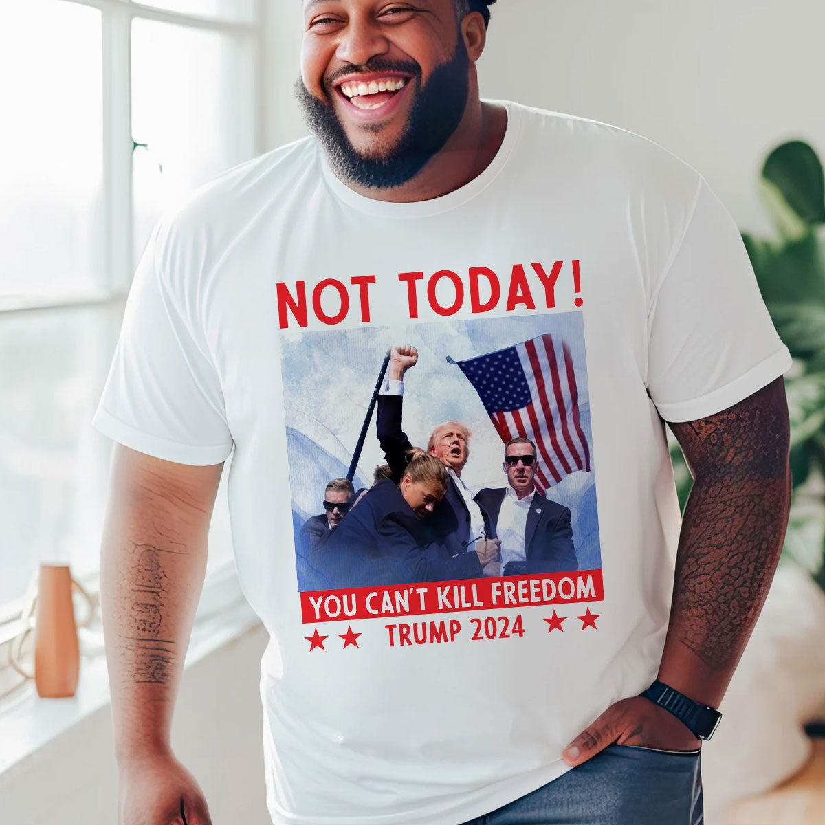 „Nicht heute“-T-Shirt, „Make America Great Again“-Shirt, „Kämpfen, kämpfen, kämpfen“-Shirt