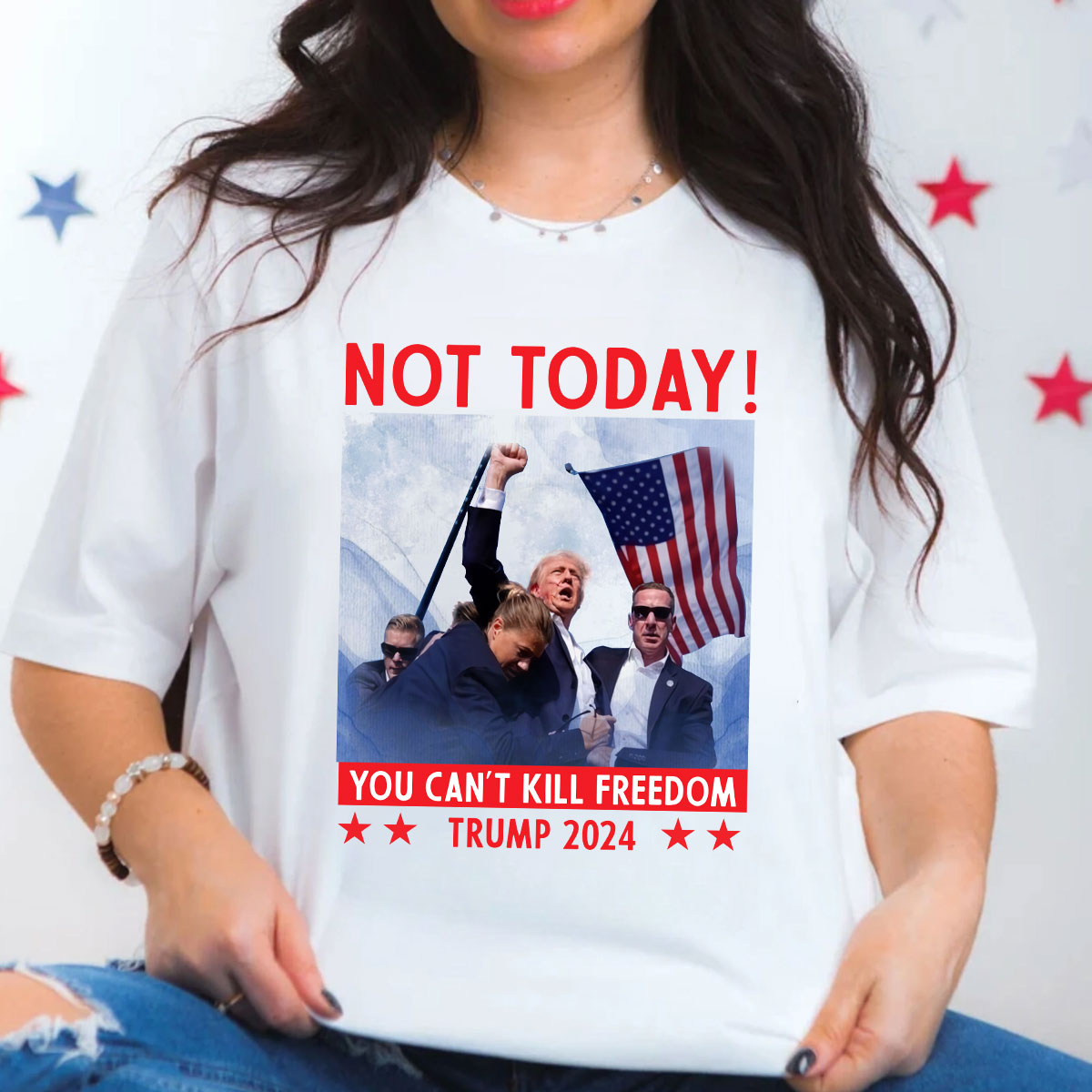 „Nicht heute“-T-Shirt, „Make America Great Again“-Shirt, „Kämpfen, kämpfen, kämpfen“-Shirt