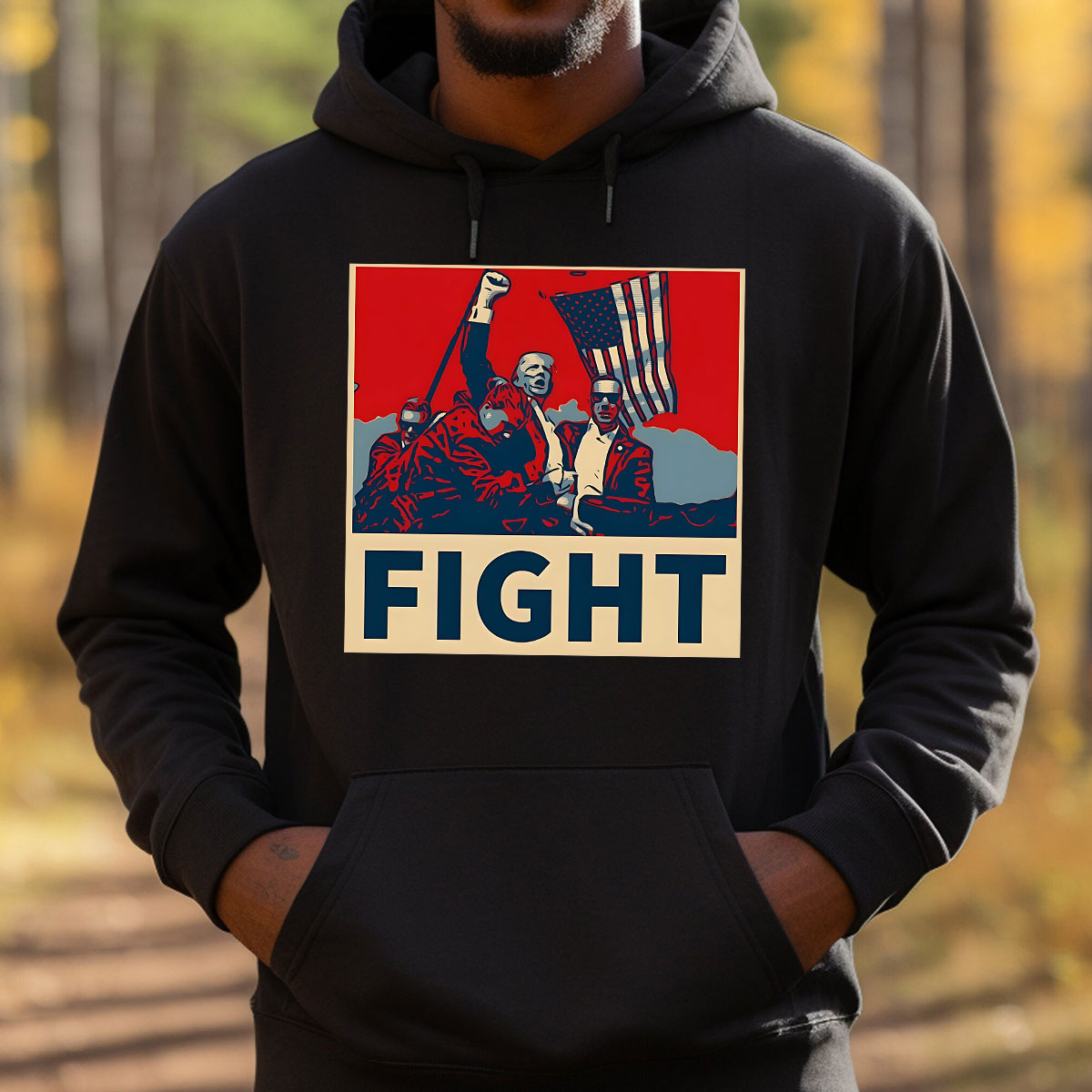 „Niemals aufgeben“-Shirt, „Kämpfe für Amerika“-T-Shirt, Retro-Rallye-Shirt & Hoodie