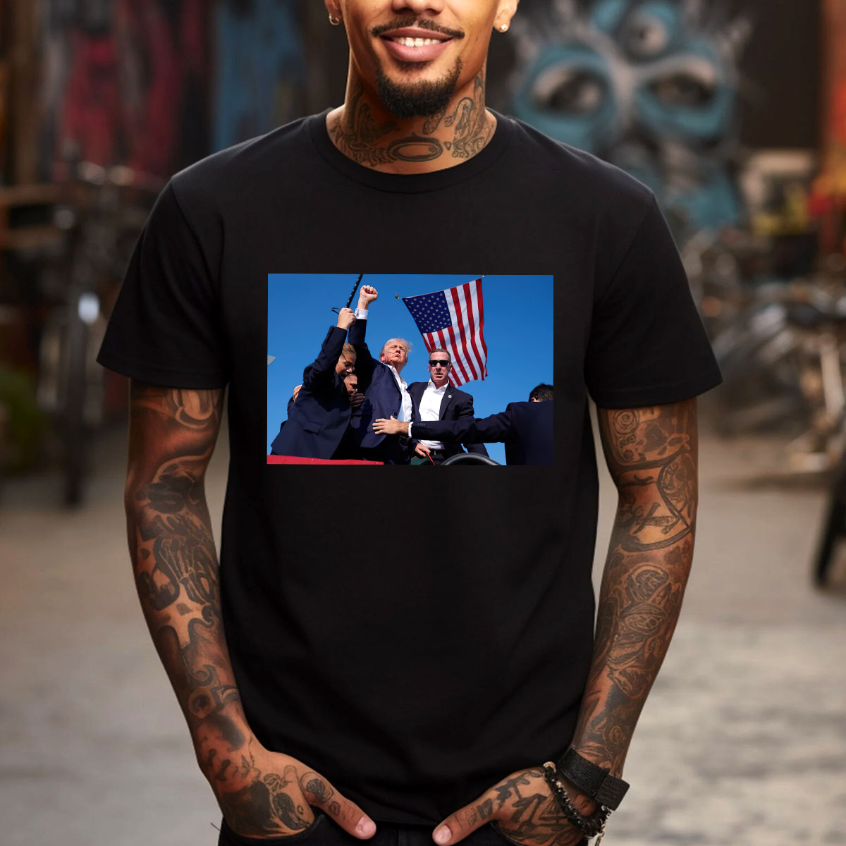 „Niemals aufgeben“-Shirt, „Kämpfe für Amerika“-T-Shirt, „Kundgebung 2024“-Shirt & Hoodie