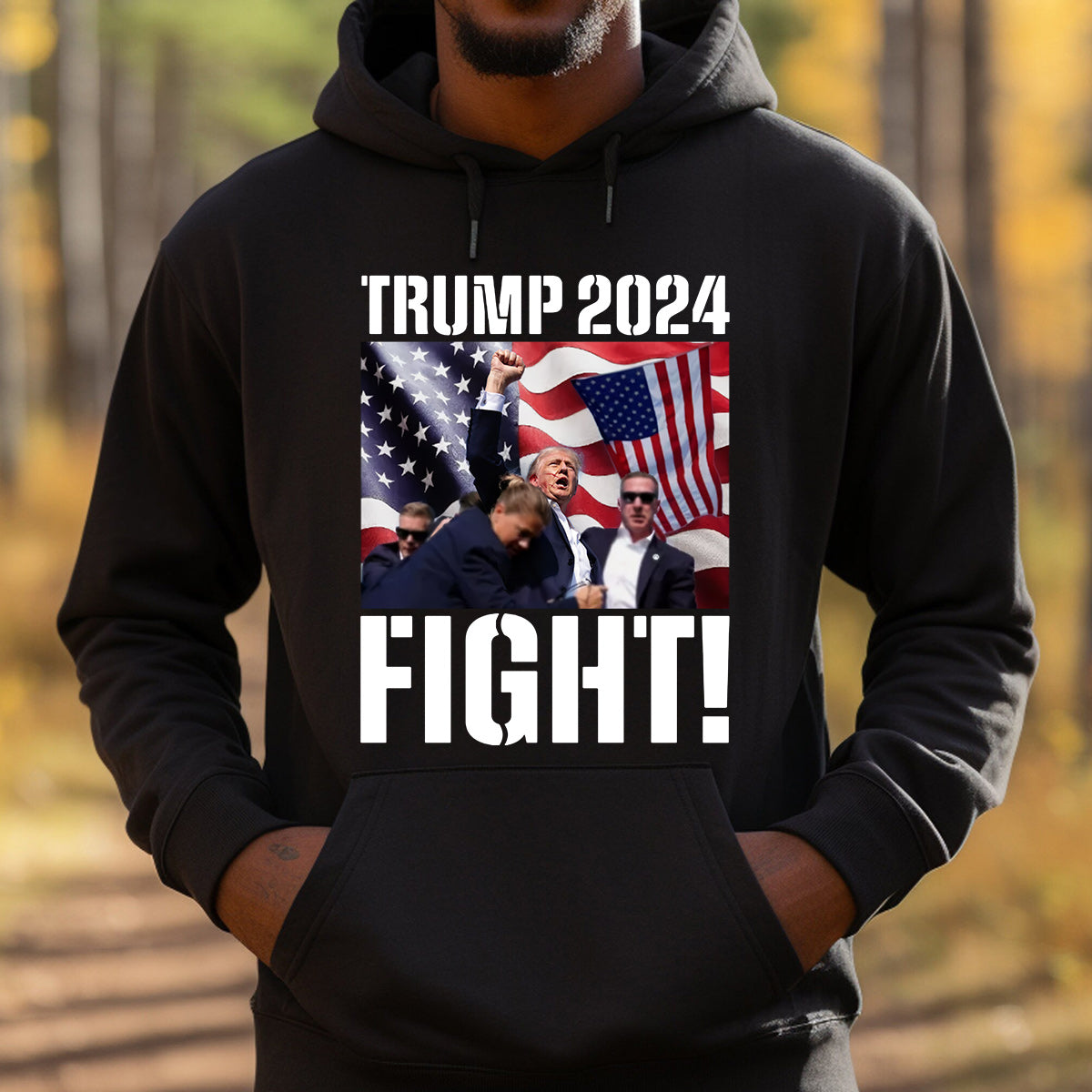 T-shirt Trmp 2024 Flght! B Donald Trmp Défiant 2024 MAGA invincible
 T-shirt et sweat à capuche