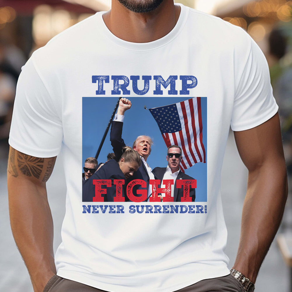T-shirt « Assassinat de Trump », T-shirt « Donald Trump qui tire », T-shirt « Fight Trump », T-shirt « Never Surrender », T-shirt républicain, T-shirt et sweat à capuche « Make America Great Again ».