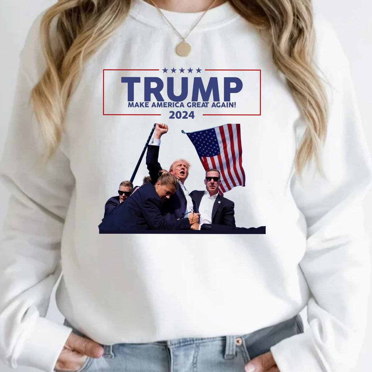 T-shirt « Unis nous sommes forts », T-shirt « Jamais de reddition », T-shirt « Luttons pour l’Amérique », T-shirt « Rassemblement 2024 », T-shirt et sweat à capuche « Luttons, Lutons, Lutons »