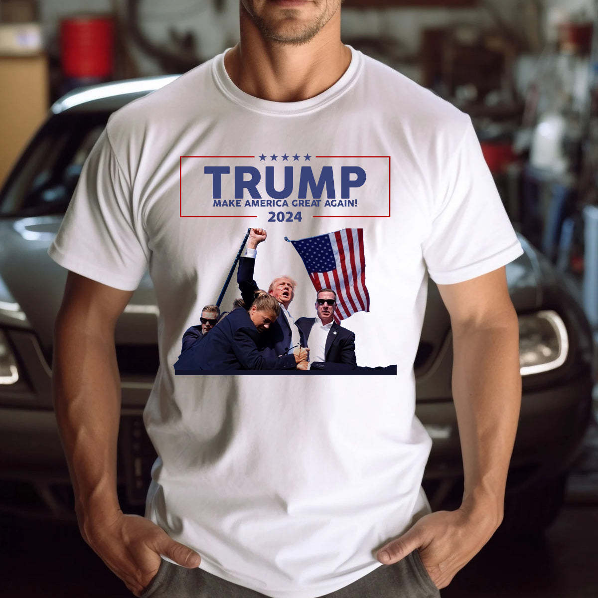 T-shirt « Unis nous sommes forts », T-shirt « Jamais de reddition », T-shirt « Luttons pour l’Amérique », T-shirt « Rassemblement 2024 », T-shirt et sweat à capuche « Luttons, Lutons, Lutons »
