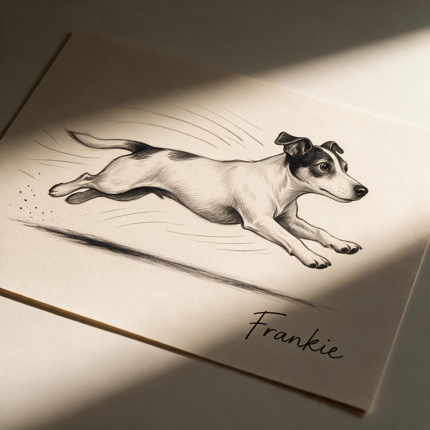 Personalized Zoomies Dog Vintage Sketch Poster - Custom Pet Name Wall Art Gift For Dog Lovers