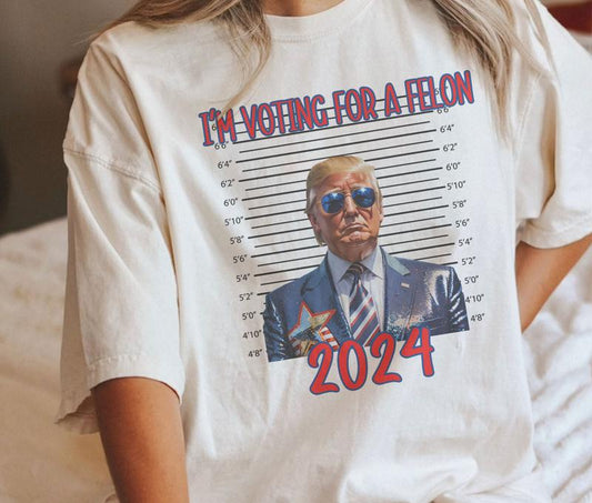 Ich wähle einen Verbrecher – T-Shirt, lustiges Trump-Shirt, republikanisches Shirt, Trump-2024-Shirt, patriotisches republikanisches Shirt, MAGA-Shirt, T-Shirt & Hoodie