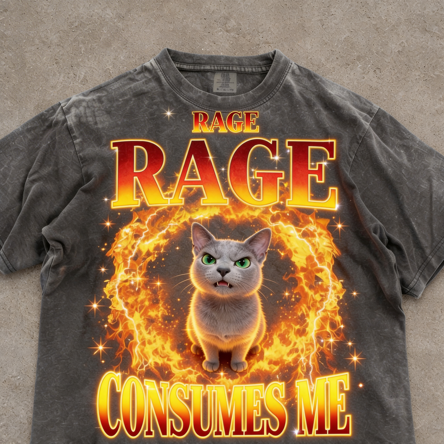 Rage Consumes Me, Sarcastic Quote - Personalized Dog Wash T-Shirt