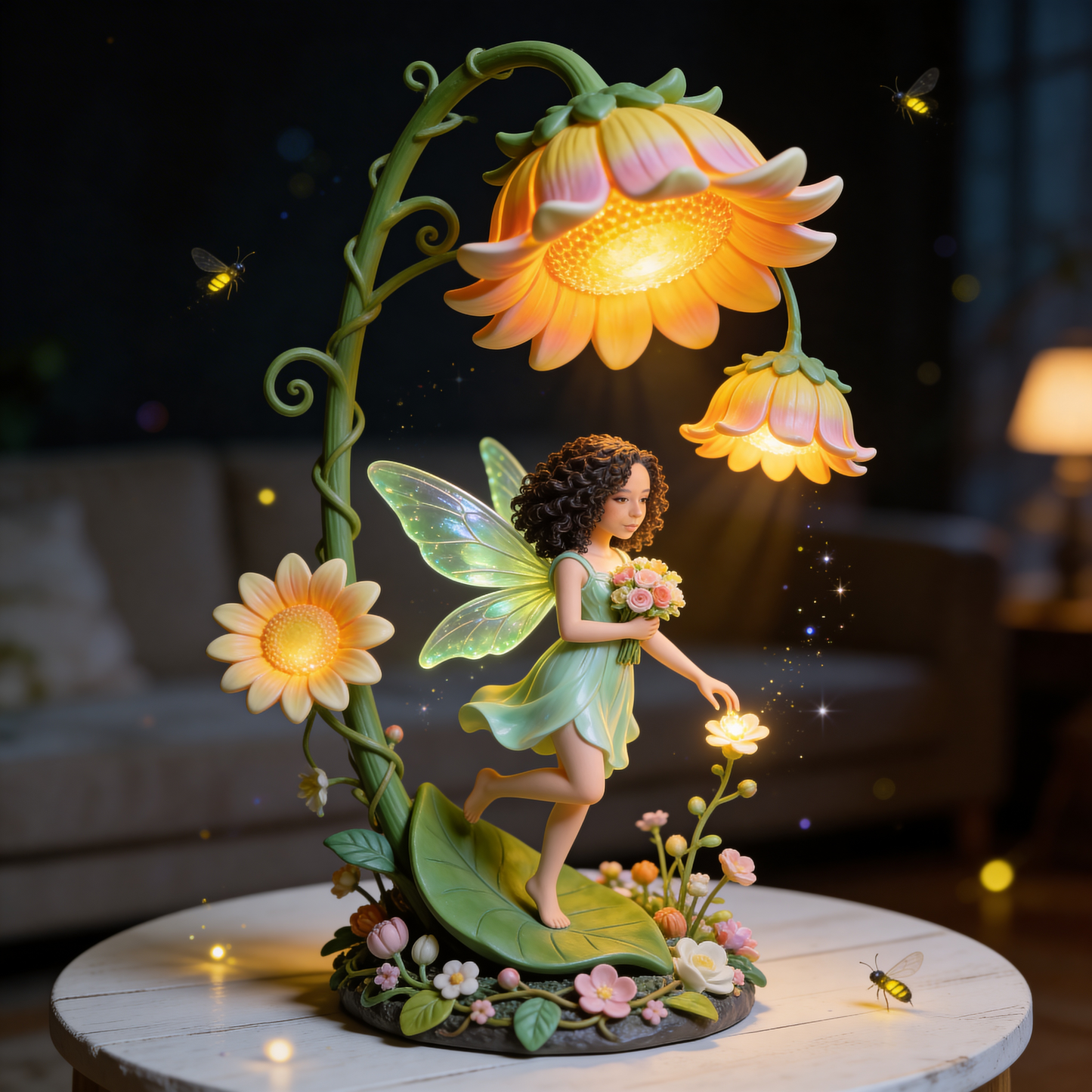 Selbstliebe Geschenk, Geschenk für Frauen - Personalisierte Blumenliebhaber Acryl LED Nachtlicht