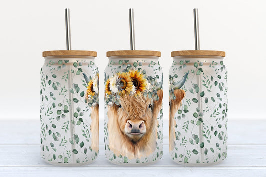 Highland Cow Lover Highland Cow Can Glass 0624