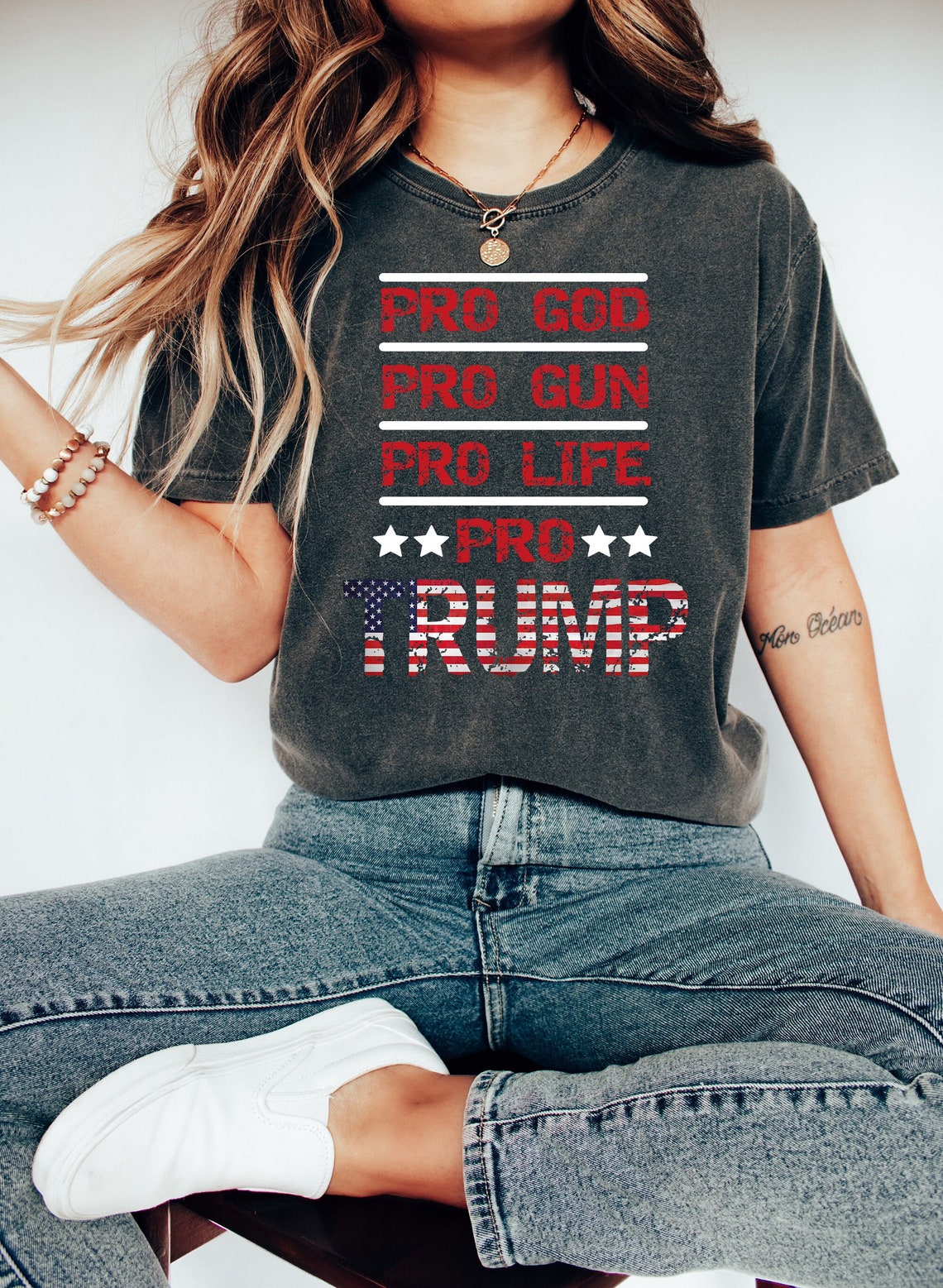 Trump-Flaggen-Shirt, Trump-Shirt 2024, Republikanisches T-Shirt, Wahl-Shirt, MAGA-Damen-Shirt, MAGA 2024, Trump-Wahl-T-Shirt, MAGA-Herren-Shirts, T-Shirt & Hoodie