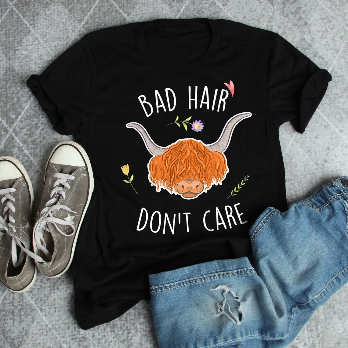 T-shirt et sweat à capuche Highland Cow Lover 0624