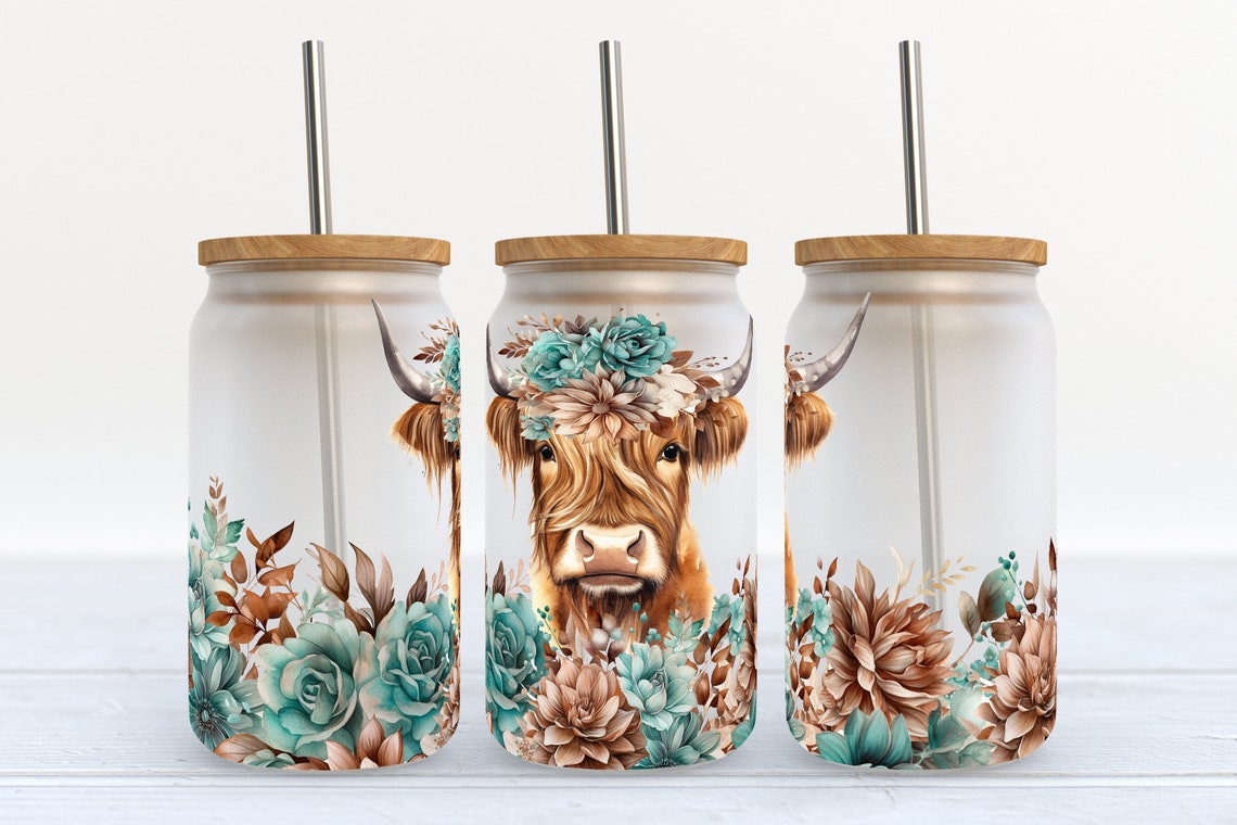 Highland Cow Lover Highland Cow Can Glass 0624