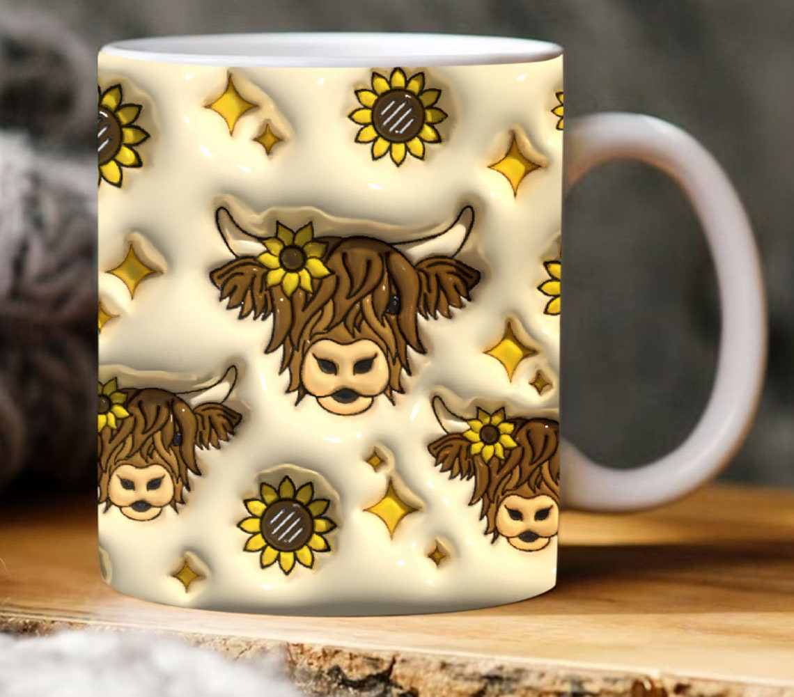 Mug à motif vache des Highlands 0624