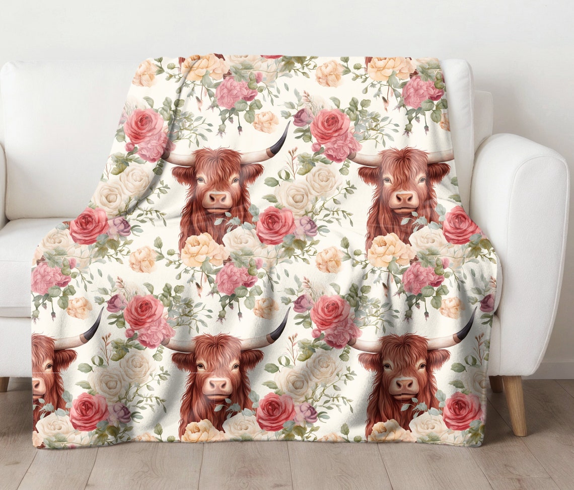 Cute Highland Cow Highland Cow Blanket 0624