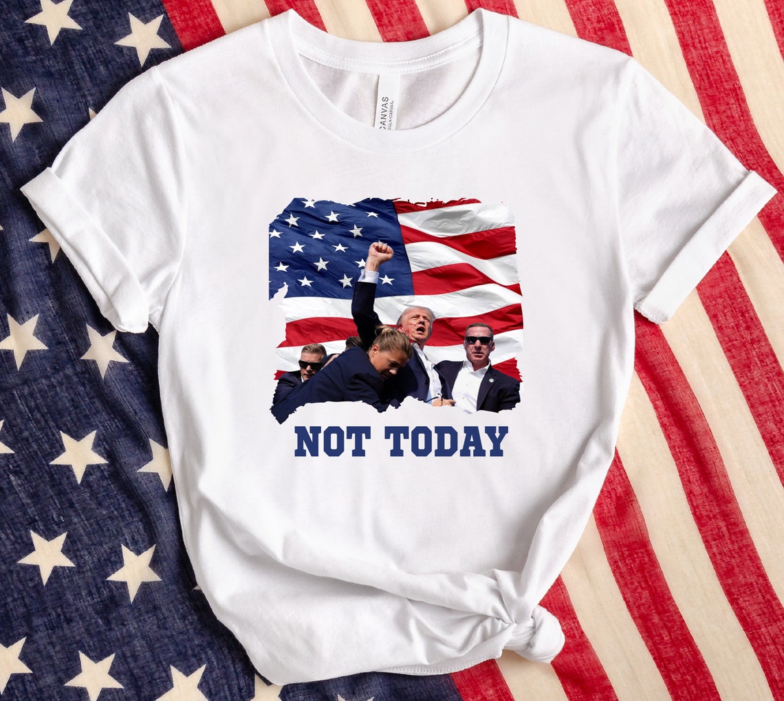 T-shirt « Pas aujourd’hui », T-shirt « Rendre sa grandeur à l’Amérique », T-shirt et sweat à capuche « Battez-vous ! »