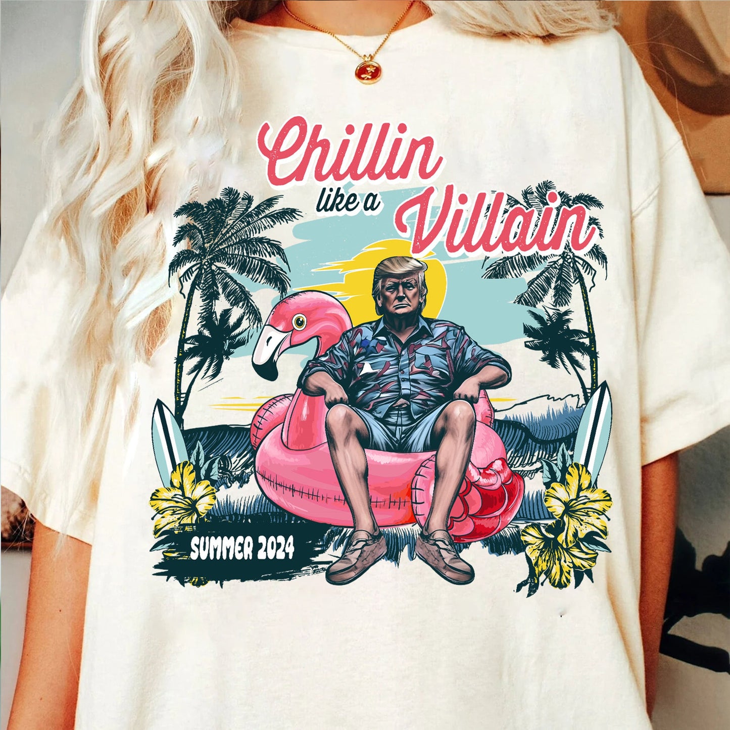 T-shirt « Chillin Like A Villain Trump », T-shirt Élection 2024, T-shirt « Donald Trump Gu!Ity », T-shirt « Trump Verdict », T-shirt « Trump Été 2024 », T-shirt et sweat à capuche « Meme Trump »