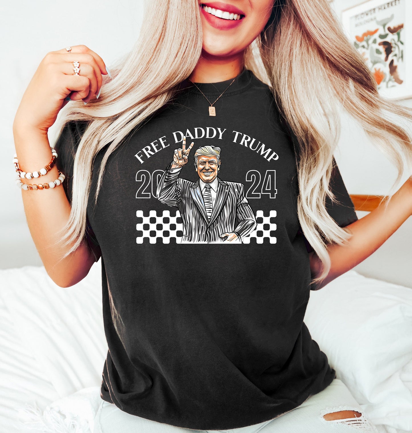 T-shirt gratuit « Papa Trump 2024 », T-shirt « Papa Trump », T-shirt humoristique Trump, T-shirt républicain, T-shirt Trump 2024, T-shirt politique, T-shirt et sweat à capuche « Cadeau pour les fans de Trump »