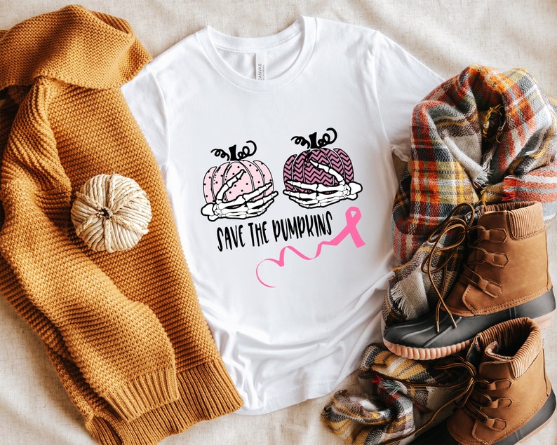 „Save The Pumpkins“-Shirt, T-Shirt und Hoodie zur Sensibilisierung für Brustkrebs 0924