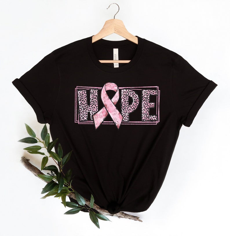 T-shirt « Hope », T-shirt ruban rose, T-shirt et sweat à capuche de sensibilisation au cancer du sein 0924
