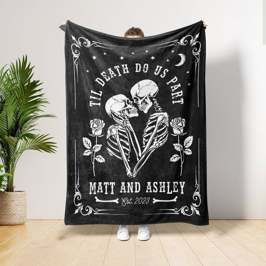 Halloween Ghost Couples Blanket - Personalized Halloween Blanket 0924