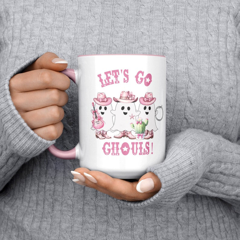 Coquette Cowgirl Halloween Ghost Mug Halloween Accent Mug 0924