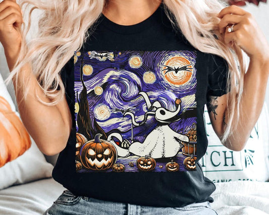 Zero Dog Halloween Sternennacht T-Shirt & Hoodie 0924