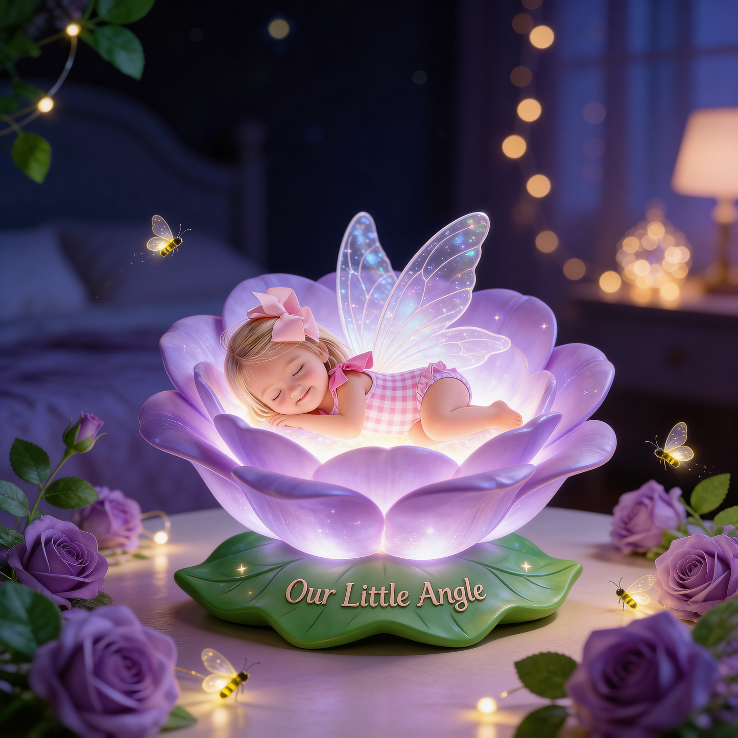 Geschenk für Ihren kleinen Engel - Personalisierte Kinder Acryl LED Nachtlicht