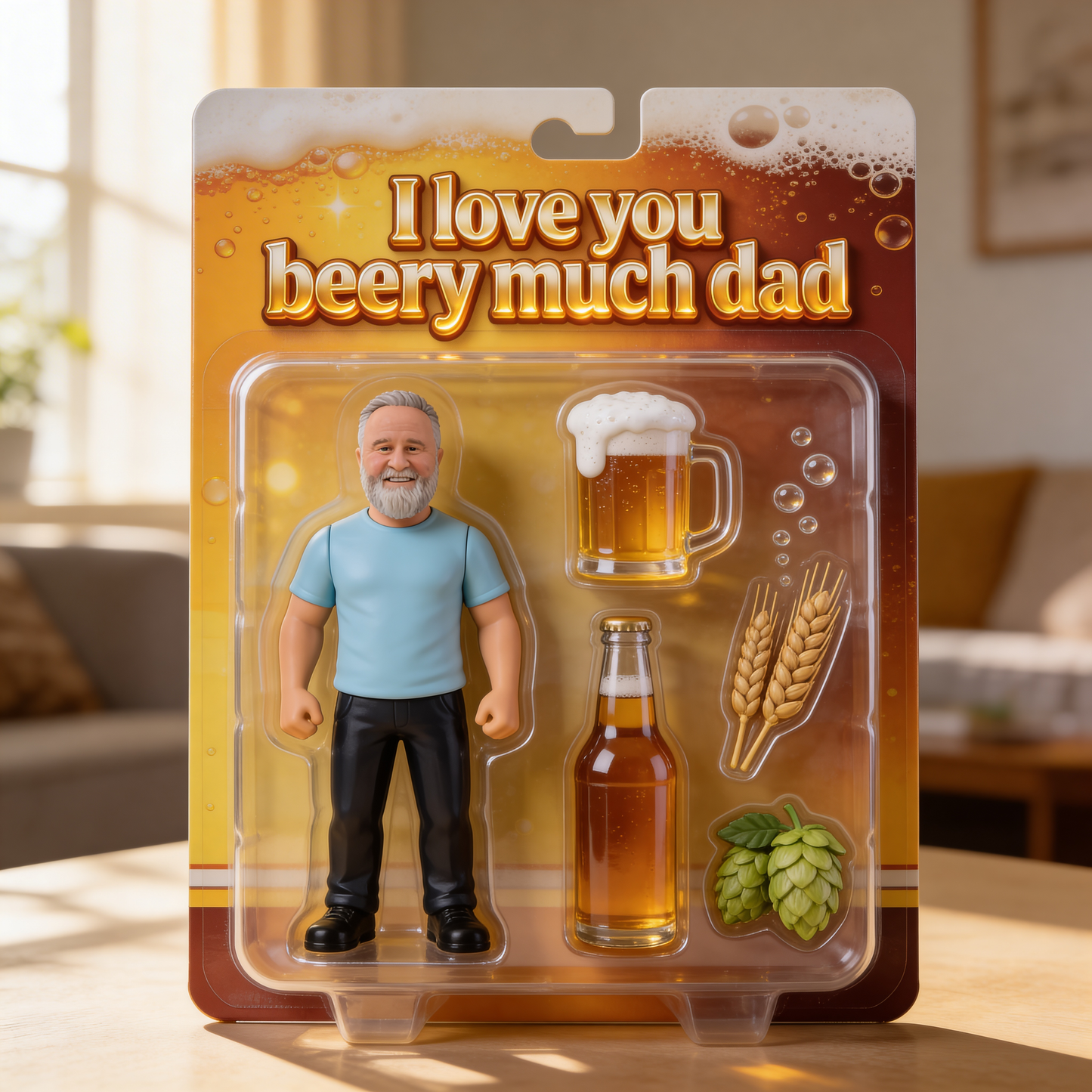 Vater Geschenkidee, Bierliebhaber Geschenk - Personalisierte Vater Acrylplakette