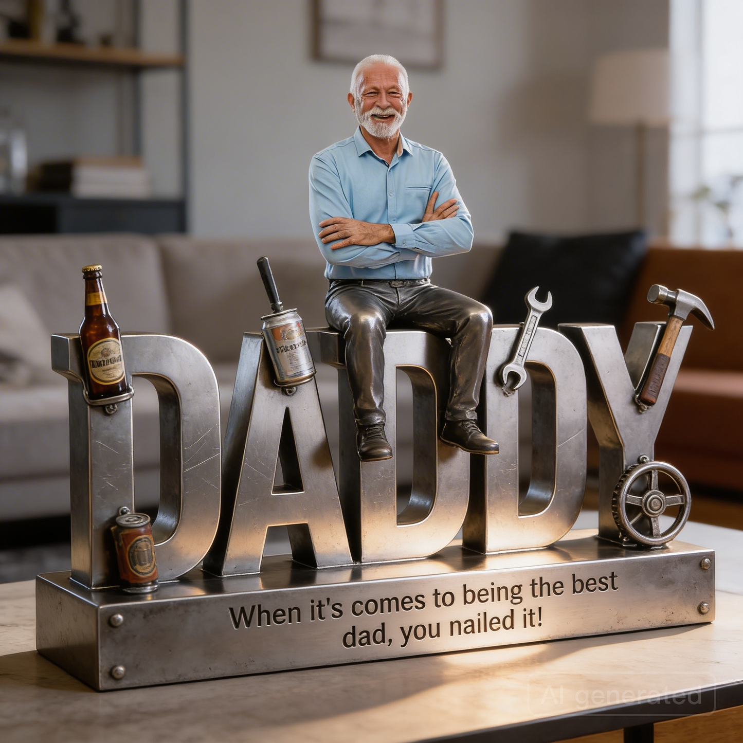 Vater Geschenkidee, Ehemann Geschenk - Personalisierte Vater Acrylplakette