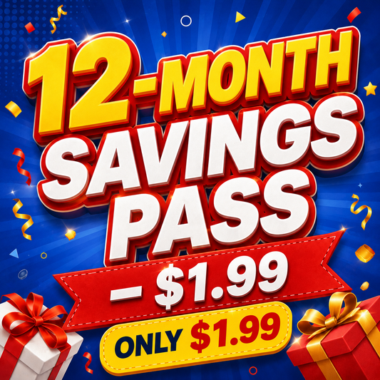 12-Month Savings Pass – $1.99