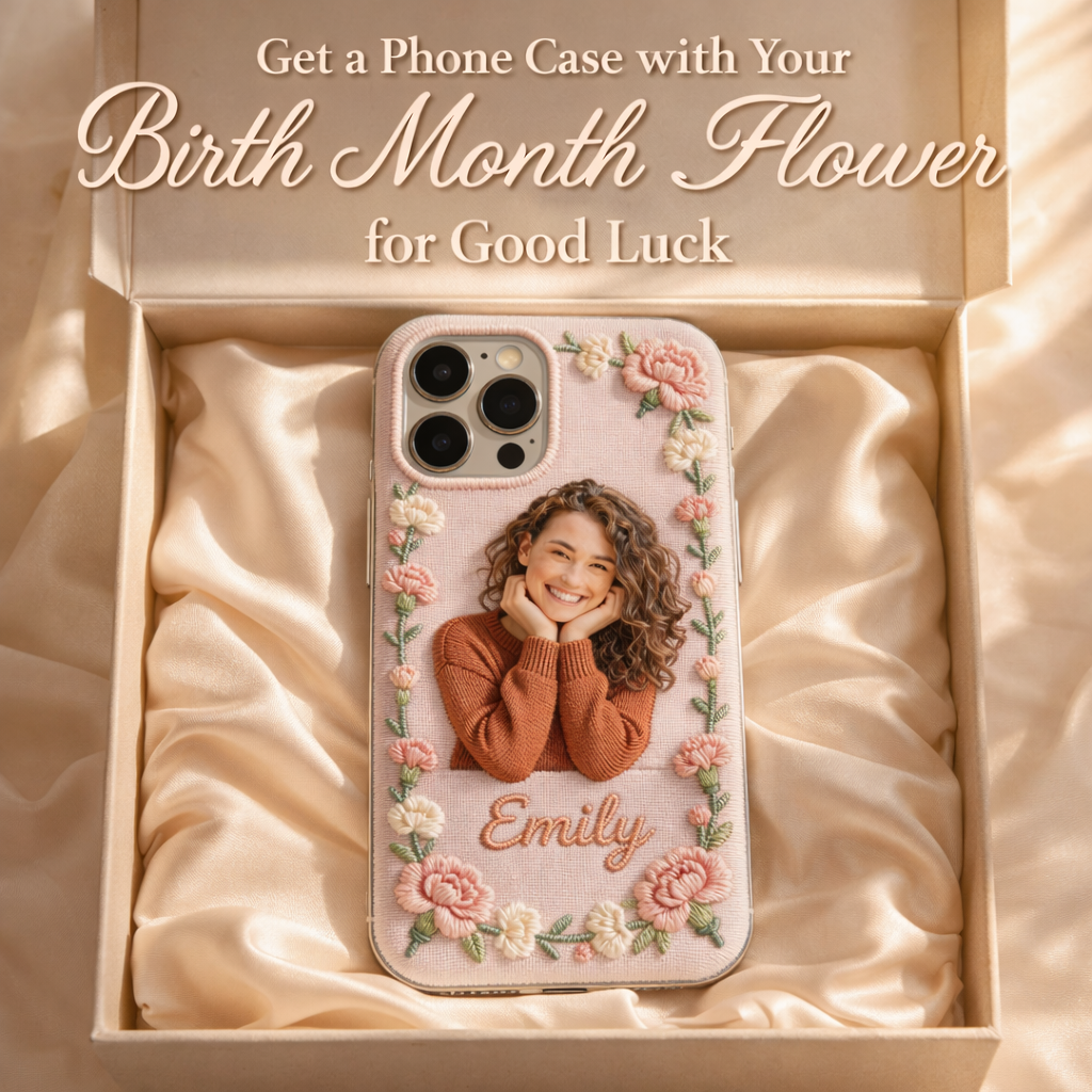 Birth Month Flower (Jan to Dec), Best Gift Idea - Personalized Birth Month Flower Full Print Phone Case