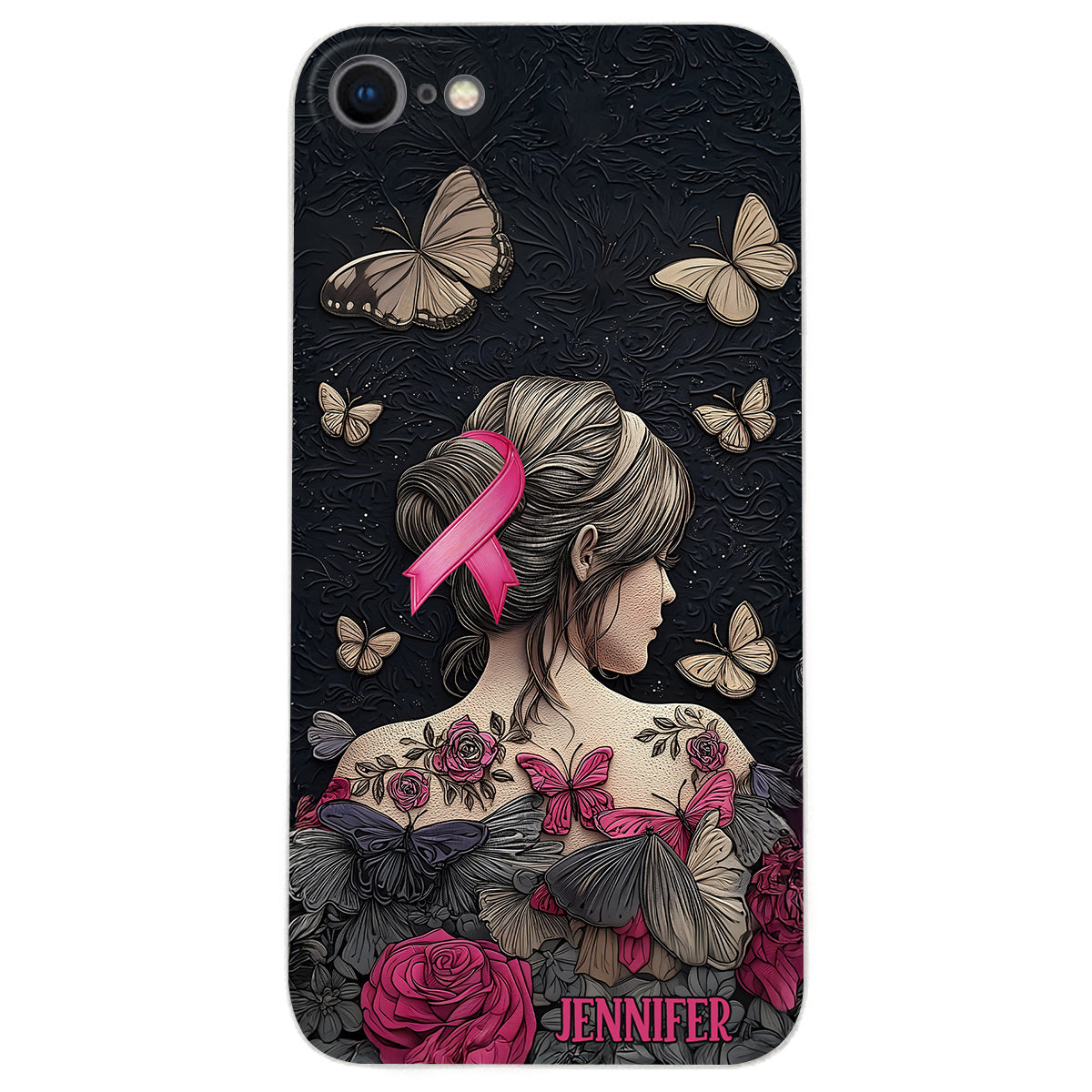 Breast Cancer Awareness - Personalized Breast Cancer Awareness Leather Phone Case